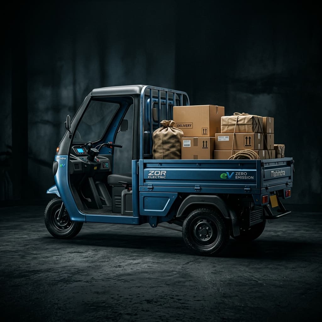 Electric three-wheeler cargo vehicle